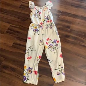 Girls floral romper